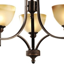 Elegante lampadario a 3 luci a luce calda
