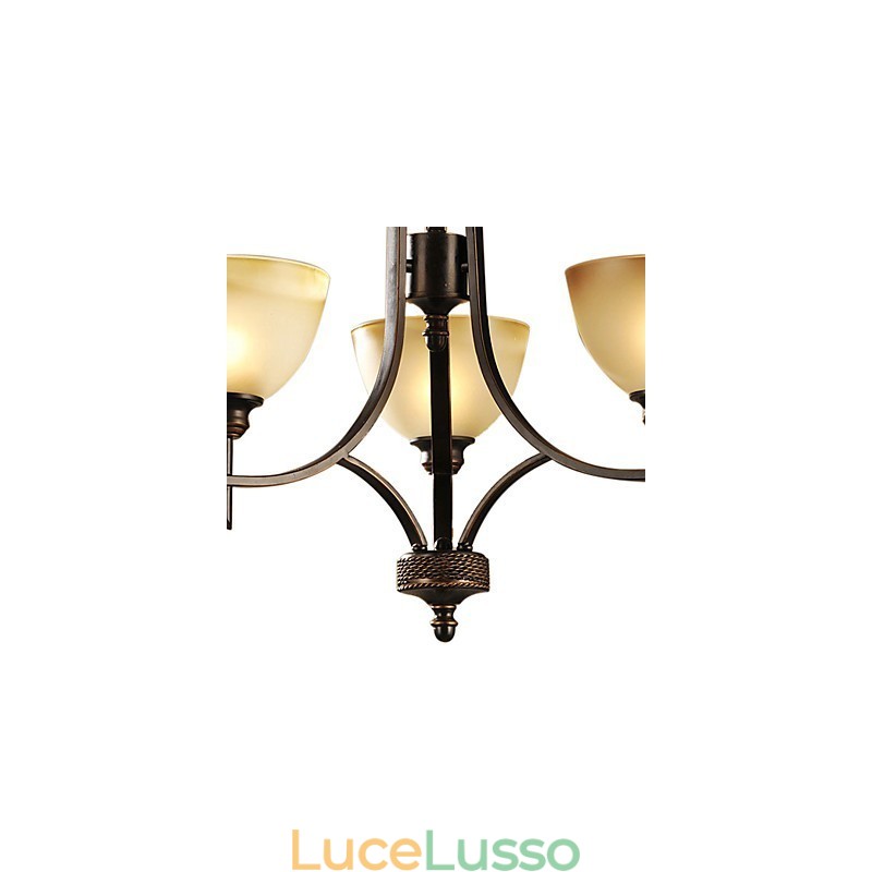 Elegante lampadario a 3 luci a luce calda