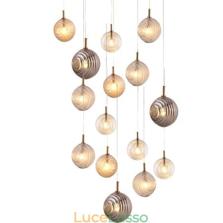 Lampada a sospensione in vetro creativo decorativo globo in vetro loft Lampada a sospensione in vetro creativo decorativo globo in vetro loft