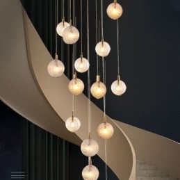 Lampada a sospensione in vetro creativo decorativo globo in vetro loft
