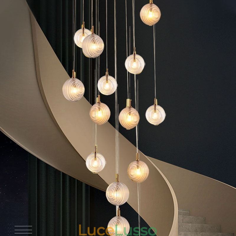 Lampada a sospensione in vetro creativo decorativo globo in vetro loft