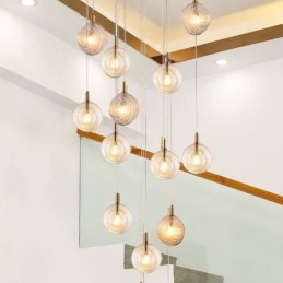 Lampada a sospensione in vetro creativo decorativo globo in vetro loft