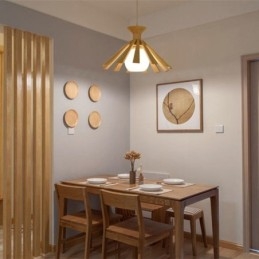 Lampada a sospensione in legno in stile semplice