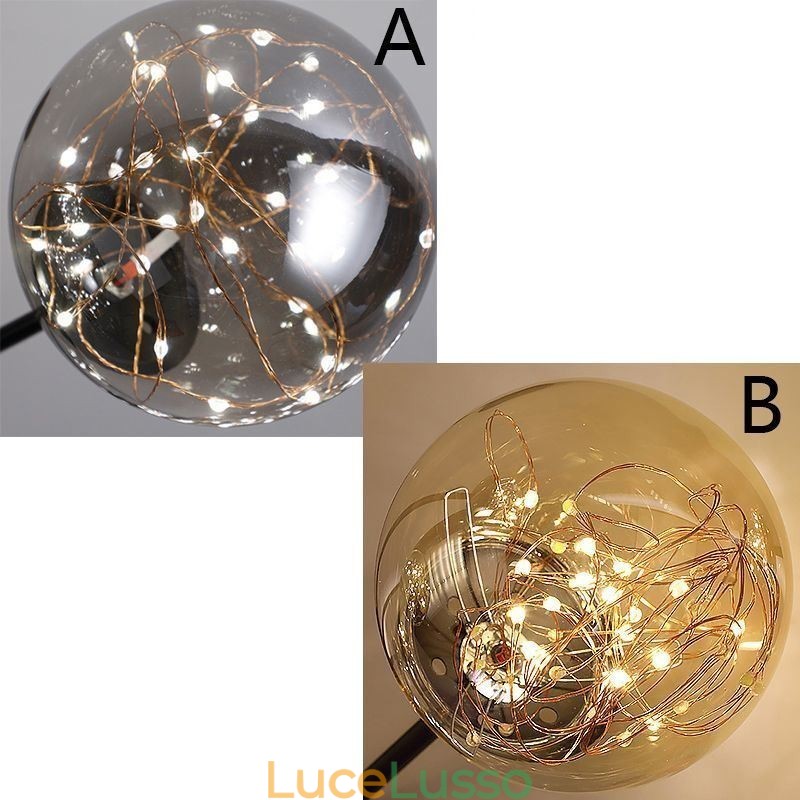 Lampada a sospensione Magic Bean Lampada a sospensione Gypsophila in stile nordico con sfera in vetro