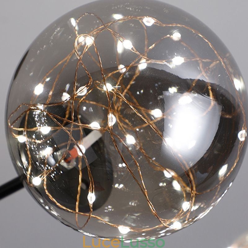 Lampada a sospensione Magic Bean Lampada a sospensione Gypsophila in stile nordico con sfera in vetro