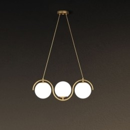 Lampada a sospensione moderna a globo in vetro, lampada minimalista