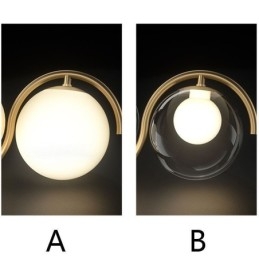 Lampada a sospensione moderna a globo in vetro, lampada minimalista