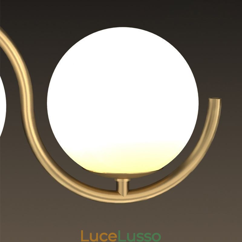 Lampada a sospensione moderna a globo in vetro, lampada minimalista