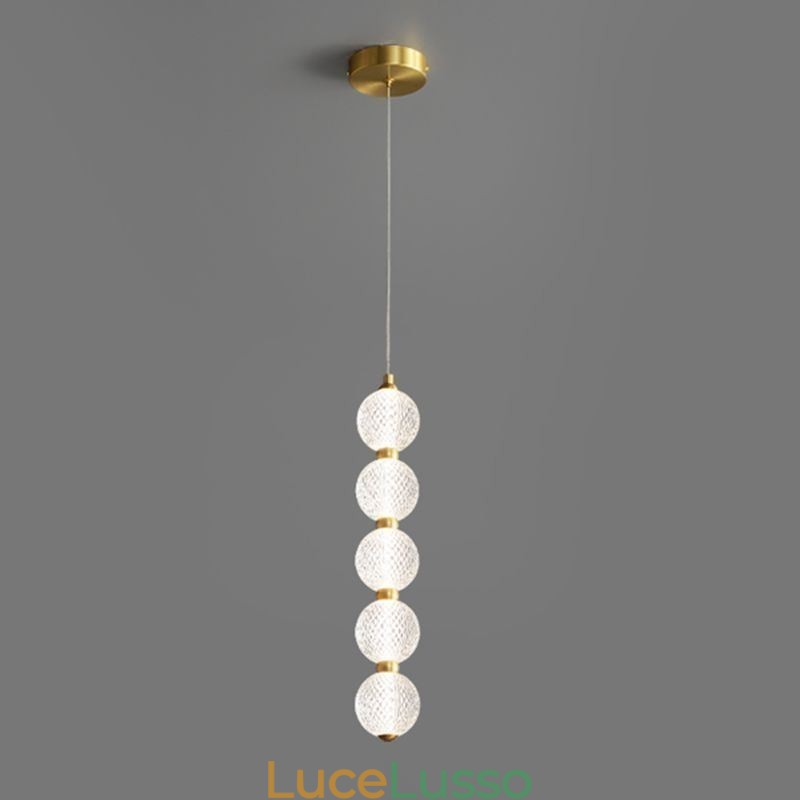 Lampada a sospensione con perline acriliche illuminazione decorativa