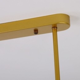 Lampadario in vetro a forma di globo orizzontale, tipo di lampada a sospensione