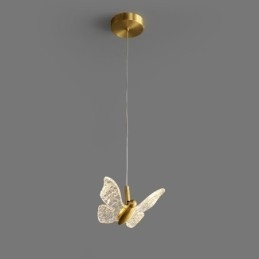 Lampada a sospensione a forma di farfalla in acrilico