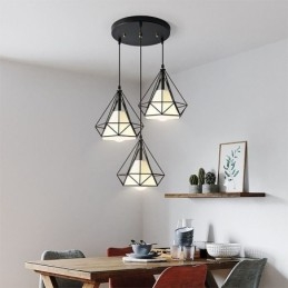 Lampada a sospensione a forma di diamante, lampada decorativa moderna e minimalista
