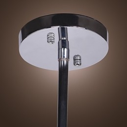 Lampadario moderno contemporaneo in metallo cromato e cristallo