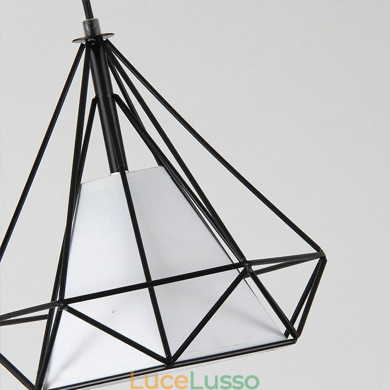 Lampada a sospensione a forma di diamante, lampada decorativa moderna e minimalista