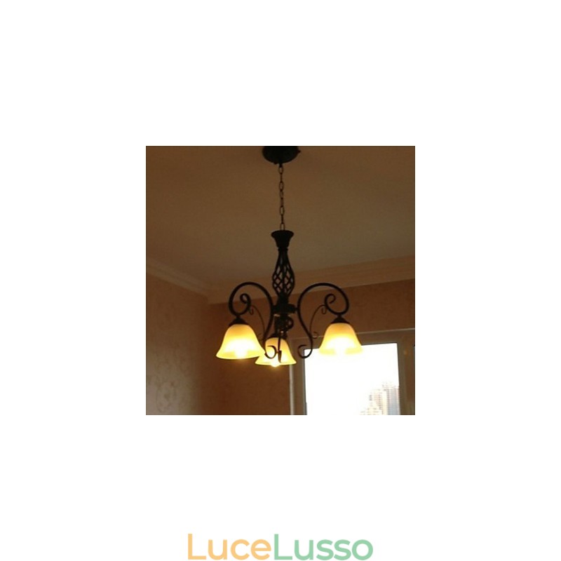 Lampadario in metallo dipinto Rustic Lodge