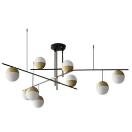 Lampadario a sfera in vetro