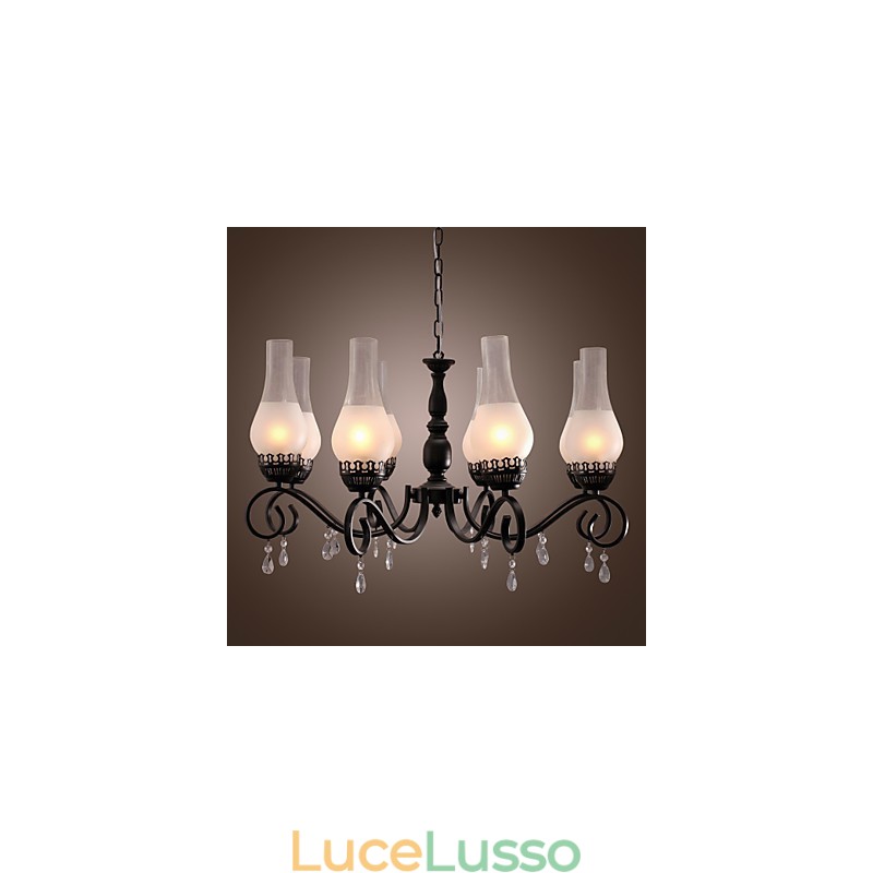 Lampadario dipinto in stile candela classico tradizionale