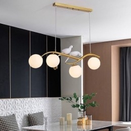 Moderna lampada a sospensione minimalista a forma di ramo, 4 lampade, luce decorativa