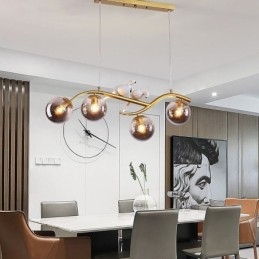 Moderna lampada a sospensione minimalista a forma di ramo, 4 lampade, luce decorativa