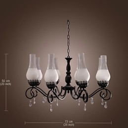 Lampadario dipinto in stile candela classico tradizionale
