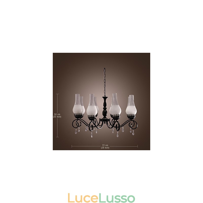Lampadario dipinto in stile candela classico tradizionale