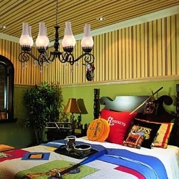 Lampadario dipinto in stile candela classico tradizionale