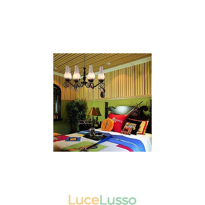 Lampadario dipinto in stile candela classico tradizionale