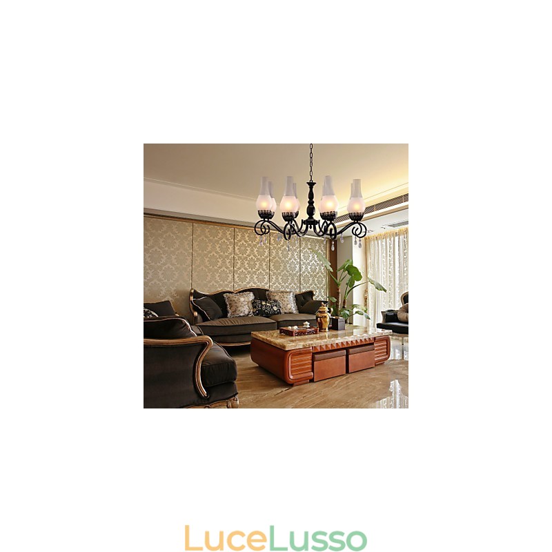 Lampadario dipinto in stile candela classico tradizionale
