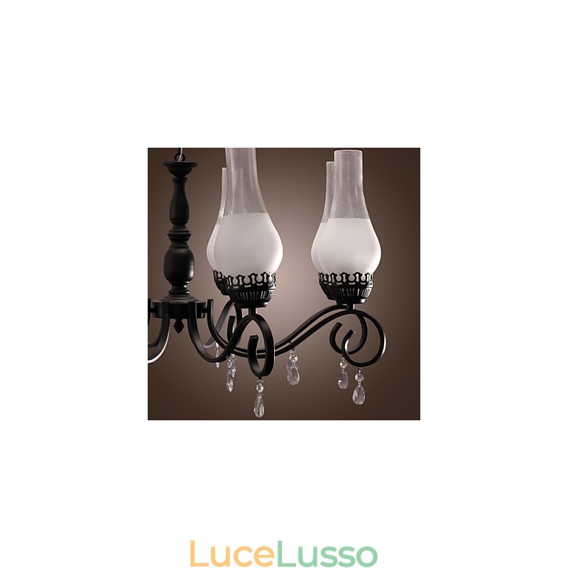 Lampadario dipinto in stile candela classico tradizionale
