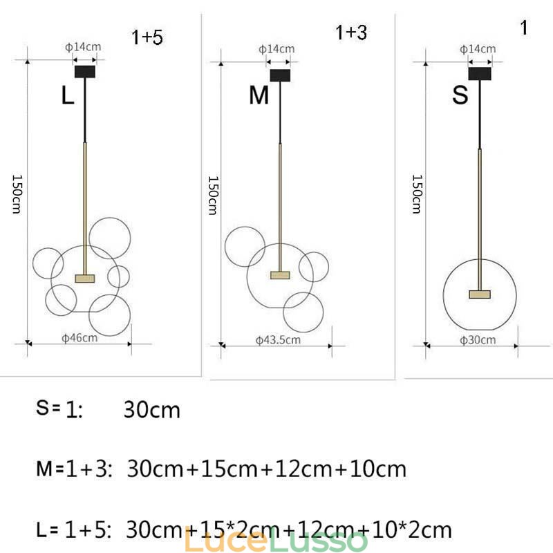 Lampada a sospensione Lampada a soffitto a bolle di vetro Lampada verde sfumato