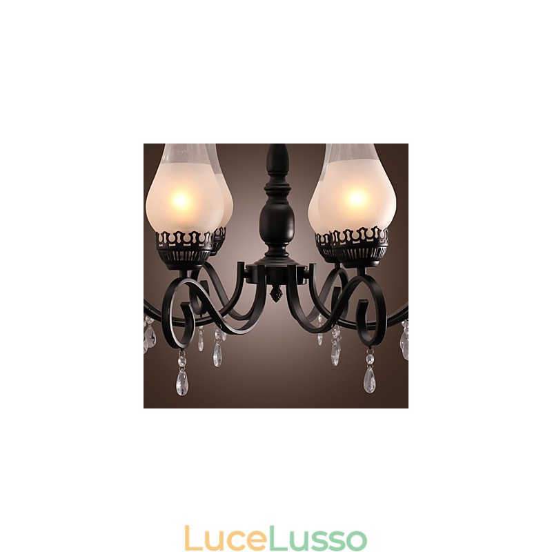 Lampadario dipinto in stile candela classico tradizionale
