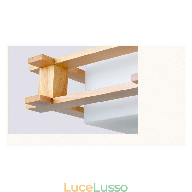 Lampada a sospensione creativa in rovere a 3 luci, lampada da soffitto decorativa in legno, caffetteria