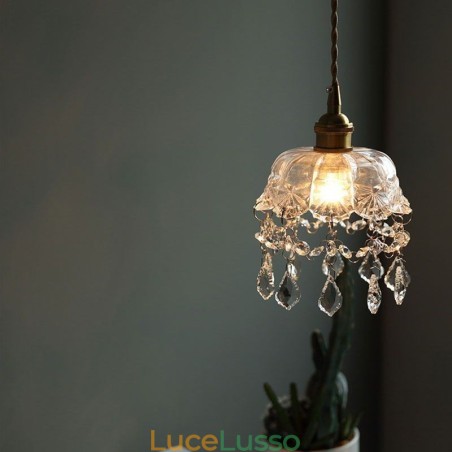 Elegante lampada a sospensione in vetro con testa singola, mini lampada a sospensione Elegante lampada a sospensione in vetro con testa singola, mini lampada a sospensione