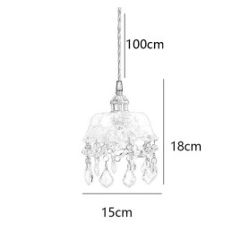 Elegante lampada a sospensione in vetro con testa singola, mini lampada a sospensione