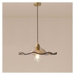 Lampada a sospensione in vetro a forma di foglia di loto Lampada decorativa creativa