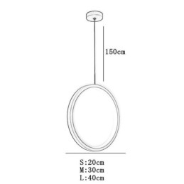 Lampada a sospensione minimalista ad anello Lampada da soffitto decorativa