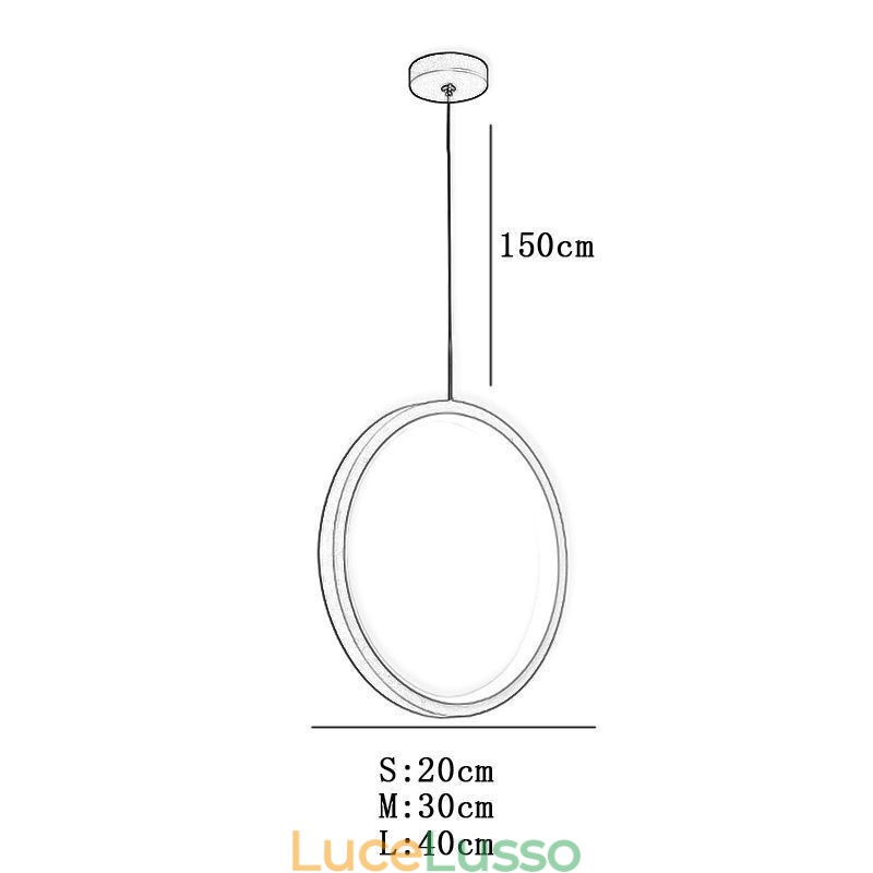 Lampada a sospensione minimalista ad anello Lampada da soffitto decorativa