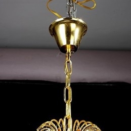 Lampadario in metallo dipinto in cristallo classico tradizionale