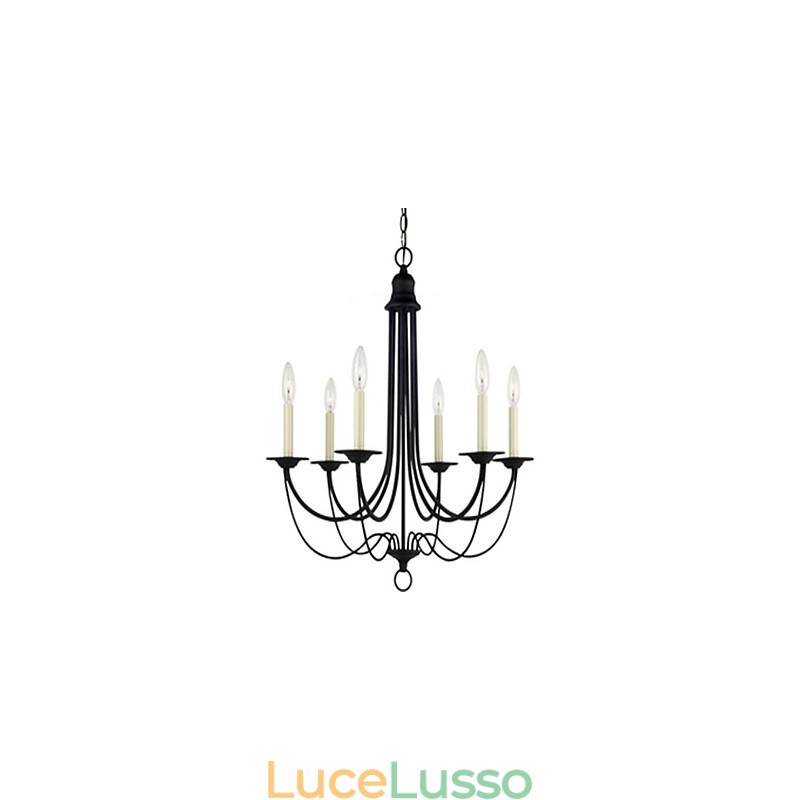 Lampadario in metallo elettroplaccato