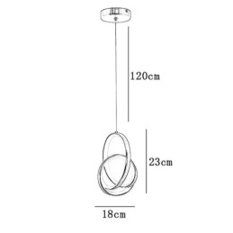 Lampada a sospensione Lampada a soffitto ad anello irregolare