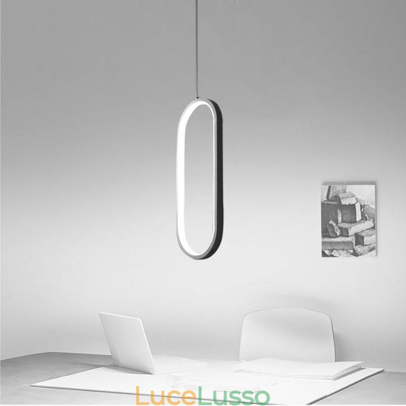Lampada a sospensione ovale in acrilico, lampada decorativa