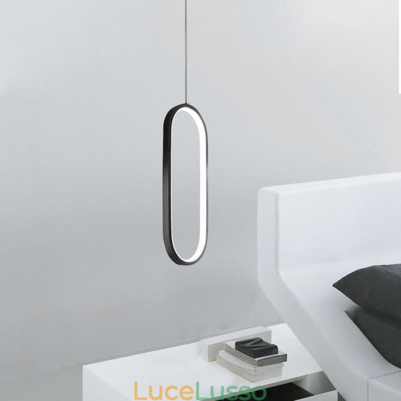 Lampada a sospensione ovale in acrilico, lampada decorativa