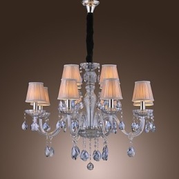 Lampadario in vetro elettroplaccato in cristallo classico tradizionale