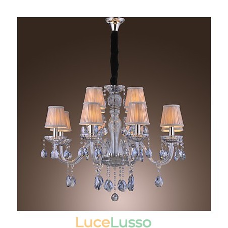 Lampadario in vetro elettroplaccato in cristallo classico tradizionale Lampadario in vetro elettroplaccato in cristallo classico tradizionale
