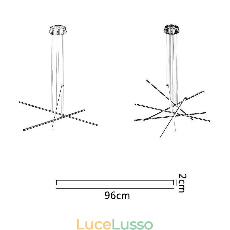 Lampada a sospensione lineare Lampada decorativa