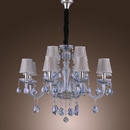 Lampadario in vetro elettroplaccato in cristallo classico tradizionale