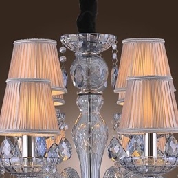 Lampadario in vetro elettroplaccato in cristallo classico tradizionale