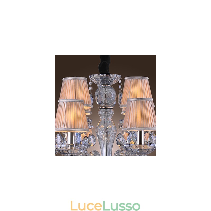 Lampadario in vetro elettroplaccato in cristallo classico tradizionale