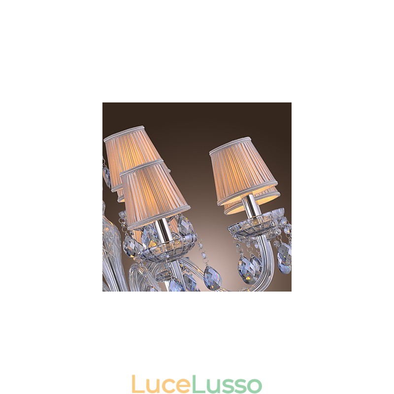 Lampadario in vetro elettroplaccato in cristallo classico tradizionale