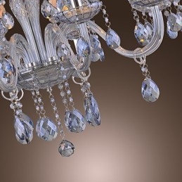 Lampadario in vetro elettroplaccato in cristallo classico tradizionale